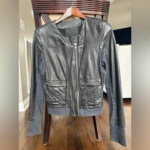 A.L.C. Jackets & Blazers - A.L.C. Black and Navy Leather Jacket